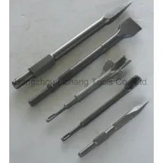 Flat and Point Chisel Match with Rotary Hammer Drill Used for Drilling Concrete