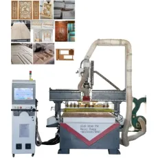 Three Multi Spindles 3 Heads DSP Vacuum Table MDF Cutting Furniture Cabinet Atc 3D Wood Working 1325/2040 CNC Router Engraving Machine with Ce FDA