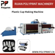 Disposable Tilt PP Cup Drink Cup Water Cup Milk Cup Bowl Thermoforming Machine with Auto Stacker (PPTF-70T)