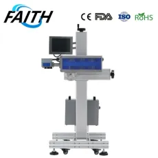 Faith Laser Plastic Cloth Jeans Cable Other Non-Metal Materials CO2 RF Online Flying Laser Marking Machine