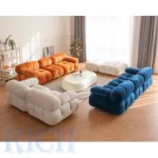Living Room Furniture New Corner L Shaped Sofa Couch Set Luxury Modern White L Shape Sofa Sectional DIY Tufted Sofa