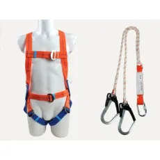 Adjusting Full Body Climbing Harness Safety Belt Lineman Polyester Lifeline Industrial Fall Arrest Safety Rope D Ring Buffer Lanyar Construction Safety Harness
