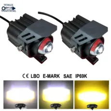 Two-Color Mini Cannon Motorcycle Spotlight Motorcycle Work Light Waterproof Driving Fog Light