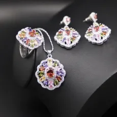 Wedding Cubic Zircon Diamond Jewelry Set-Ujset11266
