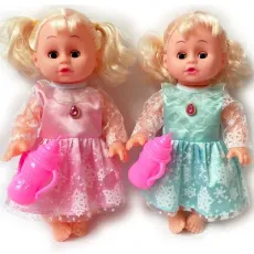 Wholeasle China Plastic Toy Doll Set Vinyl Doll Kits 11 Inch BJD Doll Baby Toy Blowing Body Early Childhood Education Baby Doll Plastic Toy Doll with IC