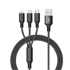 10FT 3m 3 in 1 USB Cable Suitable for Mobile Phone Data Charging Cable