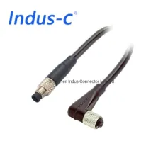 Waterproof M5 3 Pins Male Female Motor Cable Assembly