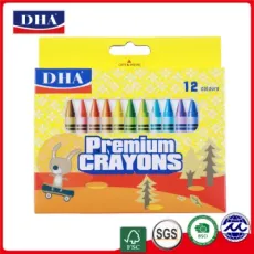 Hot Selling Non-Toxic Colorful Drawing 12 Colors Wax Crayons