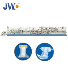 Jwc-Nk350 85% Efficiency Elastic Waistband Baby Diaper Machine with Packing System