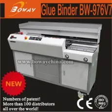 Boway 420mm L 60mm H A3 A4 Hot Melt Adhesive Binder Auto Side Glue Perfect Book Binding Machine