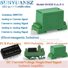 DIN Rail DC Current/Voltage 4-20mA/0-5V/0-10V Isolation Trasnmitter DIN1X1 Isoem U (A) -P-O