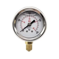 2′ ′ Manometer Oil Gas Pressure Gauge with Vacuum Meter Bourdon Tube Gauge