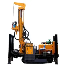 260m Deep Crawler Water Well Drilling Rig / Rotary Borewell Drilling Machine