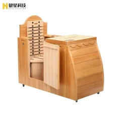 Home Use Small Far Infrared Sauna Room with Wheel