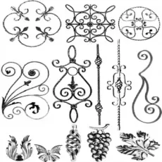 Decorative Wrought Iron Stair Part