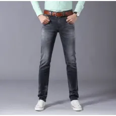 2019 Pure Cotton Trousers New Fashion Business Casual Men Customized Jeans