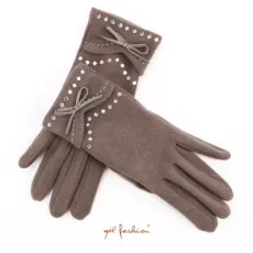 Square Crystal Fashion Hotfix Fashion Customized Rhinestone Warm Gloves