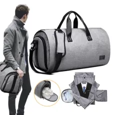Wholesale Fashion Promotional Waterproof Travelling Luggage Duffle Sport Gym Fitness Travel Duffel Suit Garment Shoulder Bag