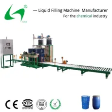300L Semi-Automatic Corrosive Liquid Sulfuric Nitric Hydrochloric Acid Lye Weighing Drum Liquid Chemical Filling Machine Line Manufacturer ODM Factory