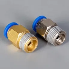 Quick Connect Brass NPT R Thread Straight Pneumatic Fitting High Quality Push in Plastic Pneumatic One Touch Tube Fitting