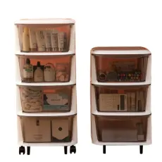 3/4/5 Tiers Transparent Children Bedroom Plastic Drawer Storage Cabinet Kid′ S Drawer Organizer Baby Toys Clothes Storage Cabinet Wardrobes for Home