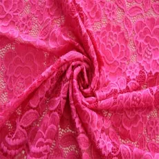 Dubai Stretch Polyester Nylon Wedding Lace Fabric for Fashion Garment Accessories with Factory Price