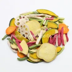 Healthy Crispy Vegetable Snacks Supplier Low Calories Sliced Shape Mixed Vegetable Chips