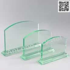 Jade Glass Award Green Glass Trophy Crafts China Gifts
