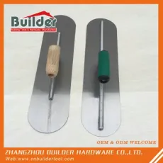 Builder Tools Carbon Steel Round End Hand Trowel Float Trowels