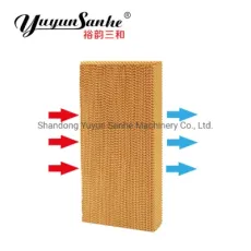 7090/7060/5090 Evaporative Cooling Pad Honeycomb Pad Cellulose Pad for Poultry Farm Greenhouse Industry Cooling System