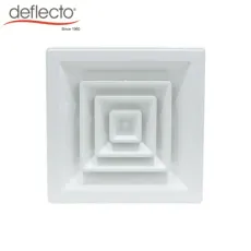 Ceiling Square Air Diffuser ABS Vent Hood White 300 X 300 mm Plastic 4 Way Air Diffuser