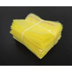 Yellow Plastic Film Garbage Bags with Closure 23*29cm Medical Waste Bag for Hospital Clinic