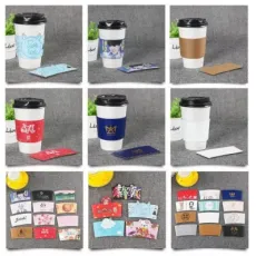 Disposable Paper Cup Sleeve with Custom Design for Hot Drinking