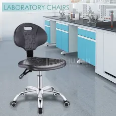 Factory Price Hospital Cleanroom School Lab Furniture Medical Stool Swivel Laboratory ESD PU Foam Dental Doctor Stool Chair with Wheel