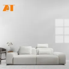 Manufacturer Italian Style Custom Made Slipcover Sofa for Living Room Light Grey Color