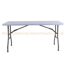 6FT 72inch Outdoor Plastic Rectangle Table for Picnic/Meeting/Study/Dinging/Party/Wedding