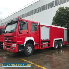 Sinotruk HOWO 6X4 10000L Water 2000L Foam Fire Fighting Truck