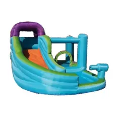 Backyard Party Inflatable Water Slides with Pool for Kids Bouncer House with Waterslide