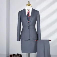 Suits, Women′ S Slim Suits, Suits, Gray Business, Professional Work Formal Dresses, Custom Wholesale