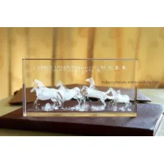 Crystal Glass Gift with The Three-Dimensional Carving Animals