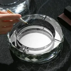 18cm Home Decoration Smoking Glassware Artificial Crystal Glass Craft