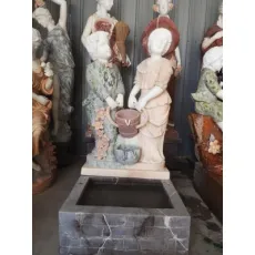 Small Size Outdoor Hand Carving Little Figure Statue Fountain Marble Stone Sculpture (SYMS-174)