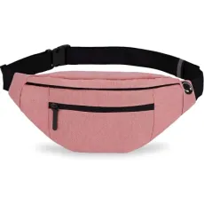Pink Color Women Casual Waist Pack Crossbody Phone Bag Workout Sports Bum Bag Traveling Running Fanny Pack