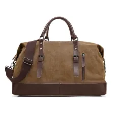 New Fashion Leisure Shoulder Tote Luggage Duffel Bag Handbag Double Cross-Body Travelling Duffle Retro Canvas Travel Bag