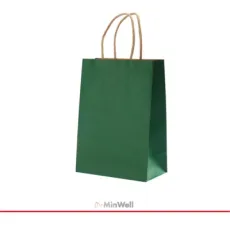 Green Kraft Paper Bags with Handles Paper Shopping Bags, Bulk Gift Bags, Kraft, Party, Favor, Goody, Take-out, Merchandise, Retail Bags, Club Bags