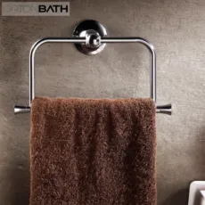 Ortonbath 7 Pieces Bathroom Hardware Set - 24 Inch Hand Towel Bar Ring Toilet Paper Holder 4 Robe Towel Hooks Su304 Stainless Steel Towel Rack Set Accessories