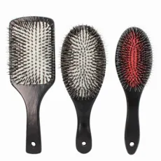 Eco-Friendly Biodegradable Healthcare Tools Wide Tooth Scalp Products Natural Bamboo Massage Comb Wood Hair Brush