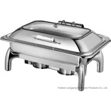 Stainless Steel Induction Chafing Dish with Glass Soft-Close Lid