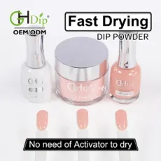 Acrylic Nail Fast Drying Dipping Powder 3 in 1 Color Match Gel Polish