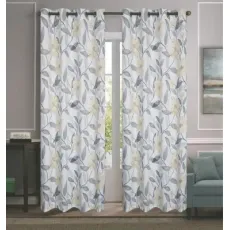 Printed Light Color Floral Pattern Black-out Curtain